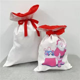 White Color Blank Sublimation Christmas Gift Santa Bags 50pcs_CNPNY