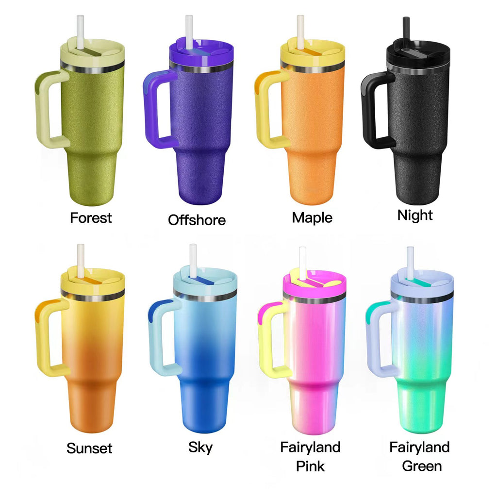 Fantastic series 40oz Stanley dupes travel tumblers H2.0 lids and hand –  YPSub