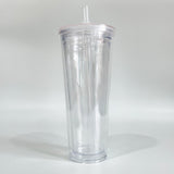 24oz Acrylic tumbler Boba Cup with pre-drilled hole_CNPNY