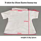 Easter gift 35cm bunnies Easter Bunny with removable Blank Sublimation shirts_USPNY